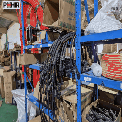 Wall-mounted pressure washer storage system with organizers and protective accessories